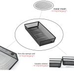 Adjustable Mesh Cutlery Organizer Tray for School & Office