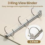 4-Pack 1.5 Inch Clear View Binders