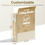 4-Pack 1.5 Inch Clear View Binders