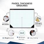 Sturdy Graph Desk Pad 22"x17" - 50 Sheets