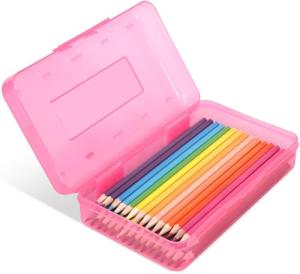 DANRONG Pink Large Capacity Pencil Box