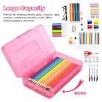 DANRONG Pink Large Capacity Pencil Box