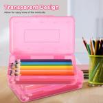 DANRONG Pink Large Capacity Pencil Box