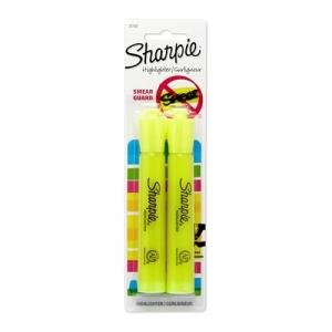 Fluorescent Yellow Sharpie Tank-Style Highlighter 2-Pack