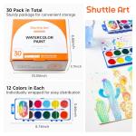 Shuttle Art 12-Color Watercolor Paint Set