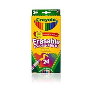 Erasable Colored Pencils for Kids - 24 Pack