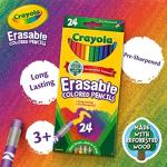 Erasable Colored Pencils for Kids - 24 Pack
