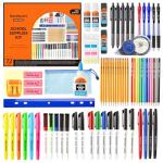 71 Pack School Supplies Kit, Shuttle Art Back to School Supplies for Teachers, Middle High Schools, College School Supplies with Highlighters, Pencils, Gel Pens, Dry Erase Markers, Felt Tip Pens, Glue