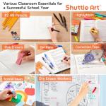 71 Pack School Supplies Kit, Shuttle Art Back to School Supplies for Teachers, Middle High Schools, College School Supplies with Highlighters, Pencils, Gel Pens, Dry Erase Markers, Felt Tip Pens, Glue