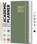 A5 Academic Planner 2024-2025 - Green Hardcover