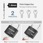 Puroma 2-Pack Heavy-Duty Locker Padlocks