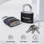 Puroma 2-Pack Heavy-Duty Locker Padlocks