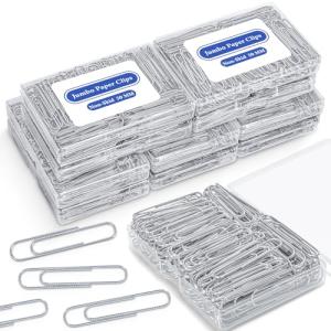 Jumbo Non-Skid Paper Clips - 1000 Count Pack