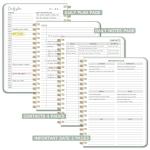 Undated Daily Planner With Hourly Schedule, To Do List Spiral Notebook, Easily Organize Your Work Tasks And Appointments, Perfect School Or Office Supplies For Organizing & Planning, 7.5"x10", Green