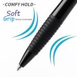 Sikao Black Pens Bulk Gripped Slimster Retractable Ballpoint Pen Medium Point Black ink Smooth Writing Pens for Journaling (60Pack)