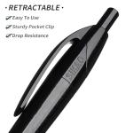 Sikao Black Pens Bulk Gripped Slimster Retractable Ballpoint Pen Medium Point Black ink Smooth Writing Pens for Journaling (60Pack)