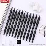 Sikao Black Pens Bulk Gripped Slimster Retractable Ballpoint Pen Medium Point Black ink Smooth Writing Pens for Journaling (60Pack)