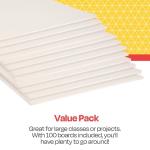 White Railroad Board, 22" x 28", Pack of 100
