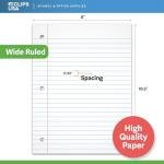 Wide Ruled Loose Leaf Notebook Paper - 6 Pack