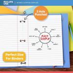 Wide Ruled Loose Leaf Notebook Paper - 6 Pack