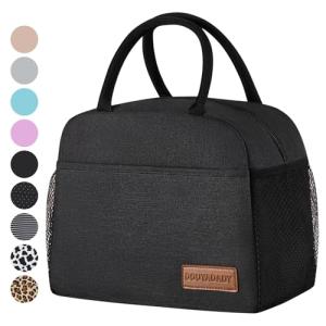 Stylish Black Lunch Bag for Men and Women