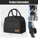 Stylish Black Lunch Bag for Men and Women