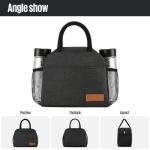 Stylish Black Lunch Bag for Men and Women