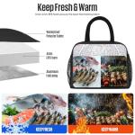 Stylish Black Lunch Bag for Men and Women