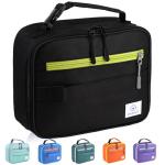 Genteen Insulated Double Zipper Lunch Bag - Black
