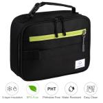 Genteen Insulated Double Zipper Lunch Bag - Black