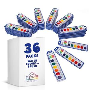 Color Swell Bulk Watercolor Paints - 36 Sets