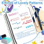 8-Piece Teacher Self-Inking Stamps Set