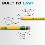 Ticonderoga Yellow Wood-Cased Pencils, 24 Count