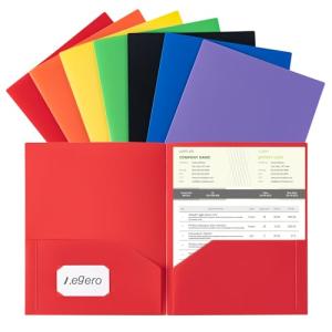 Durable 7-Pack Assorted Plastic File Folders