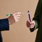 LINFANC 12 Pack Ballpoint Pen with Stylus Tip, 1.0 mm Black Ink Smooth Writing Pens, Metal Stylus Pens for Touch Screens