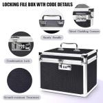 Secure Combination Lock Box for Valuables and Documents