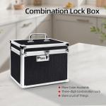 Secure Combination Lock Box for Valuables and Documents