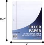 50-Pack Reinforced College Ruled Loose Leaf Paper