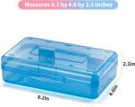 Soez Blue Clear Pencil Box with Stickers