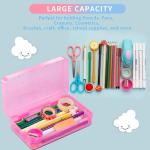 Soez Blue Clear Pencil Box with Stickers