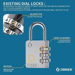 Zarker 3-Digit Combination Lock for School Gear