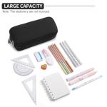 Large Capacity Aesthetic Pencil Case - Black