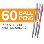BIC Round Stic Xtra Life Ballpoint Pens, 60-Pack
