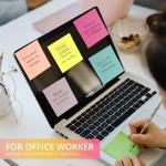 Colorful 3x3 Sticky Notes, 12 Pads - Pastel