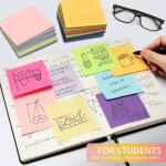 Colorful 3x3 Sticky Notes, 12 Pads - Pastel