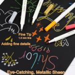 Sunshilor Fine Point Metallic Markers Set of 12