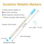 Sunshilor Fine Point Metallic Markers Set of 12