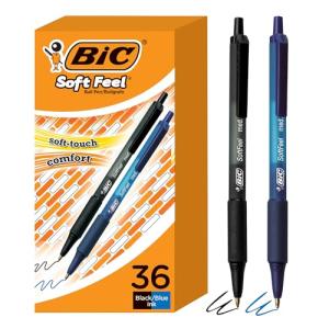 BIC Soft Feel Retractable Ballpoint Pens - 36 Count
