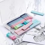 Pastel Mechanical Pencil Set with Leads and Erasers