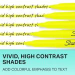 Fluorescent Yellow Sharpie Chisel Tip Highlighters - 12 Pack